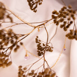 Pink Amethyst Gold Filled Link Chain Necklace