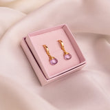 Pink Amethyst Classic Huggies