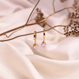 Pink Amethyst Classic Huggies