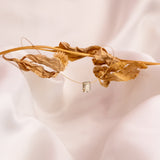 The Floating Crystal Necklace: Green Amethyst Octagon