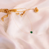 The Floating Crystal Necklace: Green Onyx