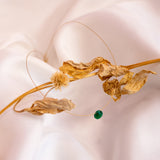 The Floating Crystal Necklace: Green Onyx