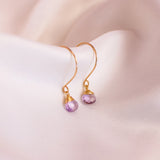 Pink Amethyst Gold Filled Lilibet Hooks