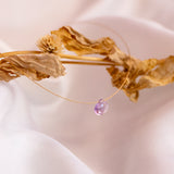 The Floating Crystal Necklace: Pink Amethyst