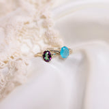 Poseidon Aqua Sterling Silver Ring