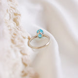 Poseidon Aqua Sterling Silver Ring