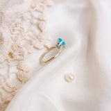 Poseidon Aqua Sterling Silver Ring