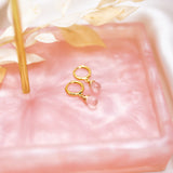 Rose Quartz Mini Huggies