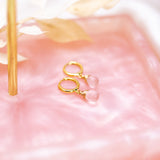 Rose Quartz Mini Huggies