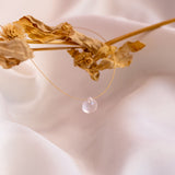 The Floating Crystal Necklace: Rose Quartz Heart