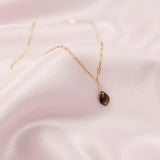 Allure Smoky Quartz Chain Link Necklace