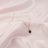 Allure Smoky Quartz Chain Link Necklace