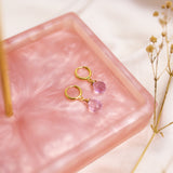 Pink Amethyst Mini Huggies