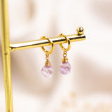 Pink Amethyst Mini Huggies