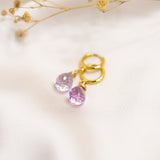 Pink Amethyst Mini Huggies