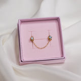 Aquamarine Stacking Studs