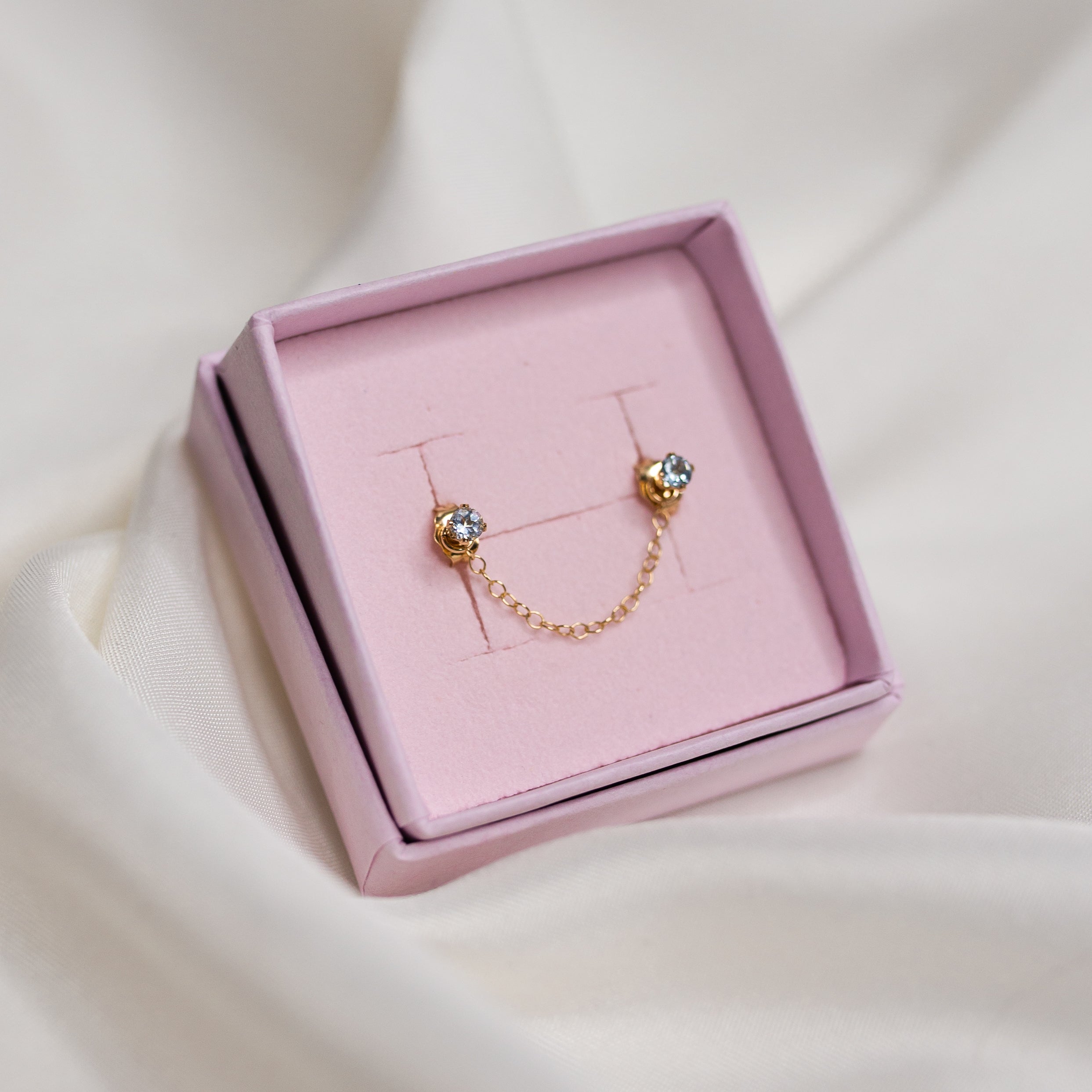 Aquamarine Stacking Studs