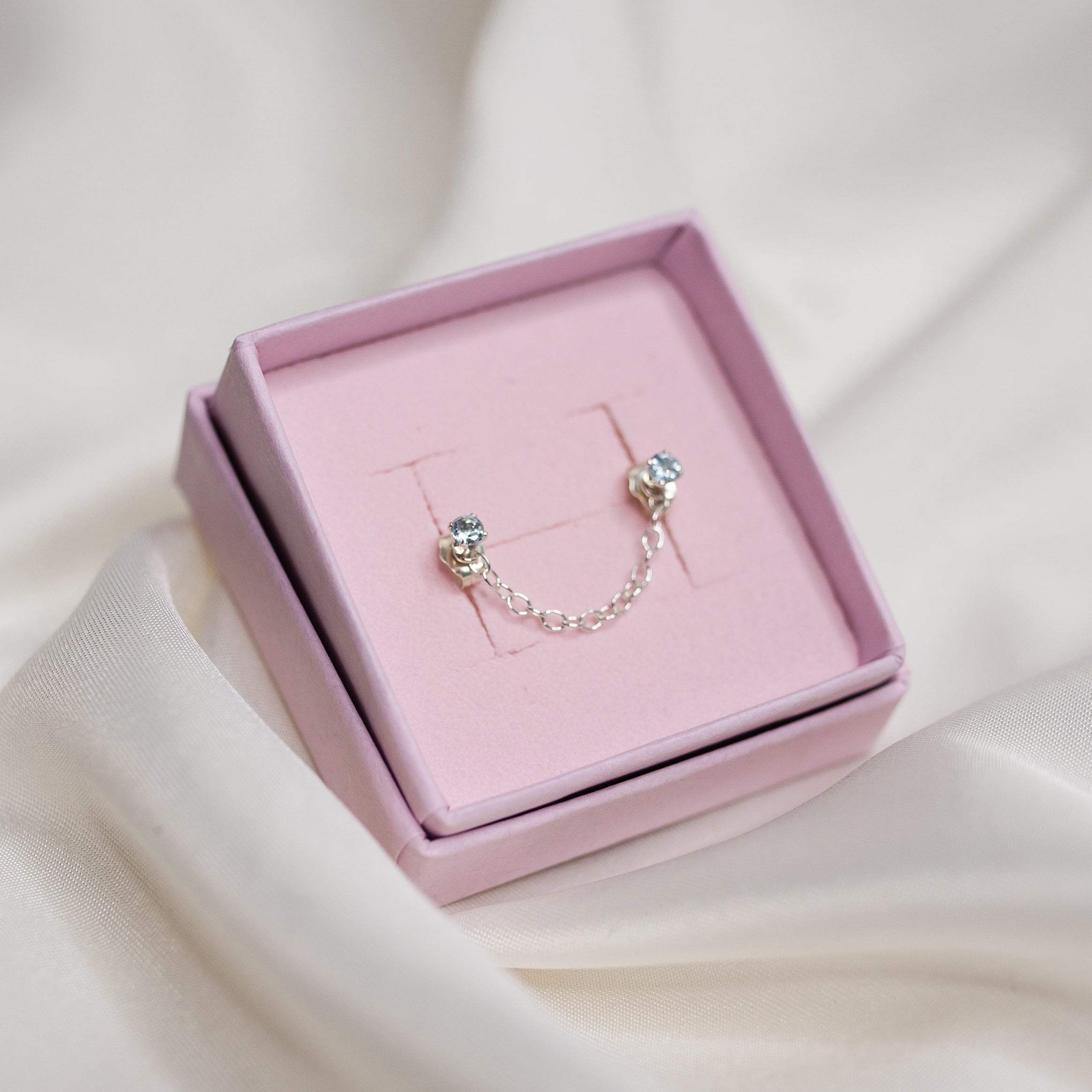 Aquamarine Stacking Studs