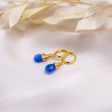 Blue Chalcedony Mini Huggies