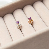 African Amethyst Stud