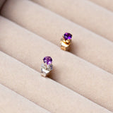 African Amethyst Stud