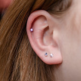 Amethyst Stacking Studs