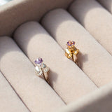 Brazillian Amethyst Stud