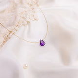 The Floating Crystal Necklace: African Amethyst