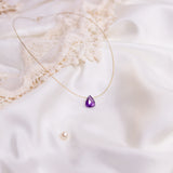 The Floating Crystal Necklace: African Amethyst