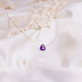 The Floating Crystal Necklace: African Amethyst