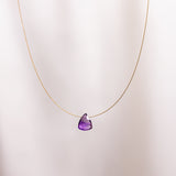 The Floating Crystal Necklace: African Amethyst