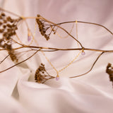 Pink Amethyst Gold Filled Link Chain Necklace