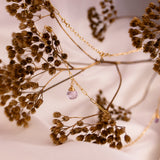 Pink Amethyst Gold Filled Link Chain Necklace