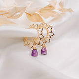 Amethyst Lotus Studs