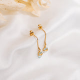 Aquamarine Gold Filled Emaline Studs