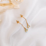 Aquamarine Gold Filled Emaline Studs