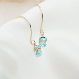 Aquamarine Sterling Silver Lilibet Hooks