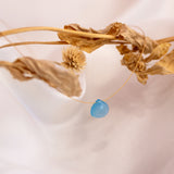 The Floating Crystal Necklace: Ocean Chalcedony