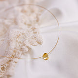 The Floating Crystal Necklace: Citrine