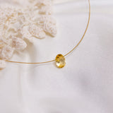 The Floating Crystal Necklace: Citrine