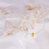 The Floating Crystal Necklace: Citrine