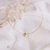 The Floating Crystal Necklace: Citrine