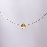 The Floating Crystal Necklace: Citrine