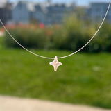 Mother of Pearl Star Floating Crystal Necklaces