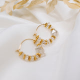 Herkimer Diamond Gold Filled Hoops