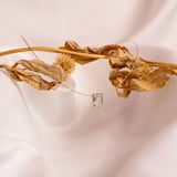 The Floating Crystal Necklace: Green Amethyst Octagon