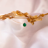The Floating Crystal Necklace: Green Onyx