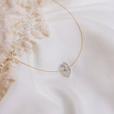 The Floating Crystal Necklace: Herkimer Diamond