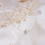 The Floating Crystal Necklace: Herkimer Diamond