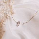 The Floating Crystal Necklace: Herkimer Diamond